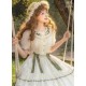 Mademoiselle Pearl Four Leaf Clover and Lime Blouse Apron Overdress JSK and Ops(Reservation/2 Colours/Full Payment Without Shipping)